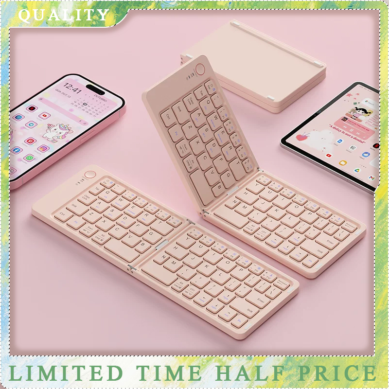 Wireless Keyboard Mini - Bluetooth Wireless Foldable Keyboard Mouse Combo