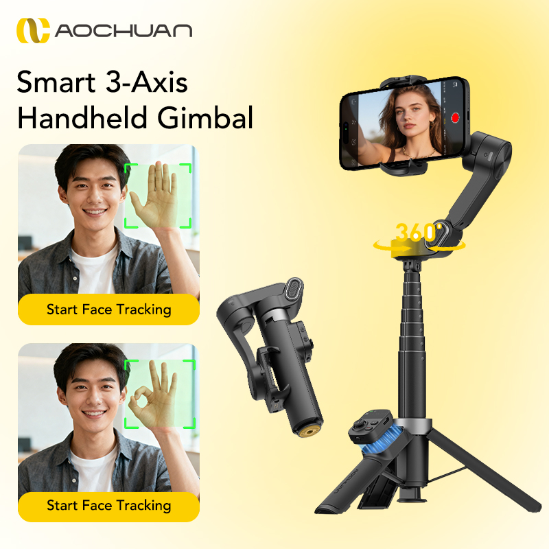 AOCHUAN Smart X3 360° Pan Rota - Auto Tracking Tripod のレビューと価格