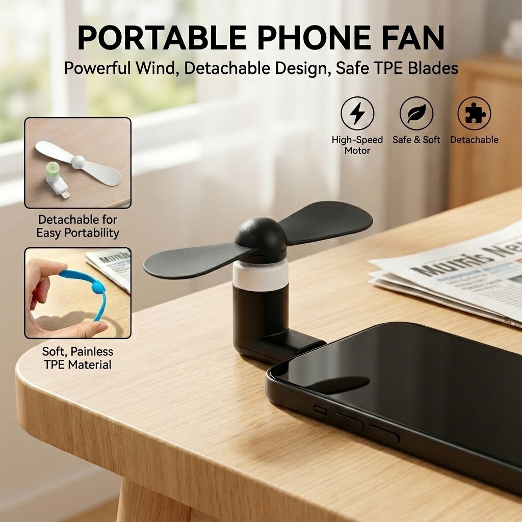 1 PCS Type C Mini Phone Fan Po - Electronics Gadgets Sale のレビューと価格