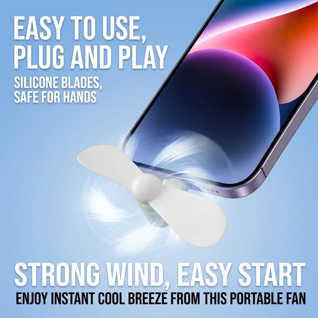 1 PCS Type C Mini Phone Fan Po - Electronics Gadgets Sale のレビューと価格