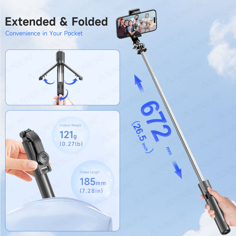 Selfie Stick Tripod with Detac - Auto Tracking Tripod のレビューと価格