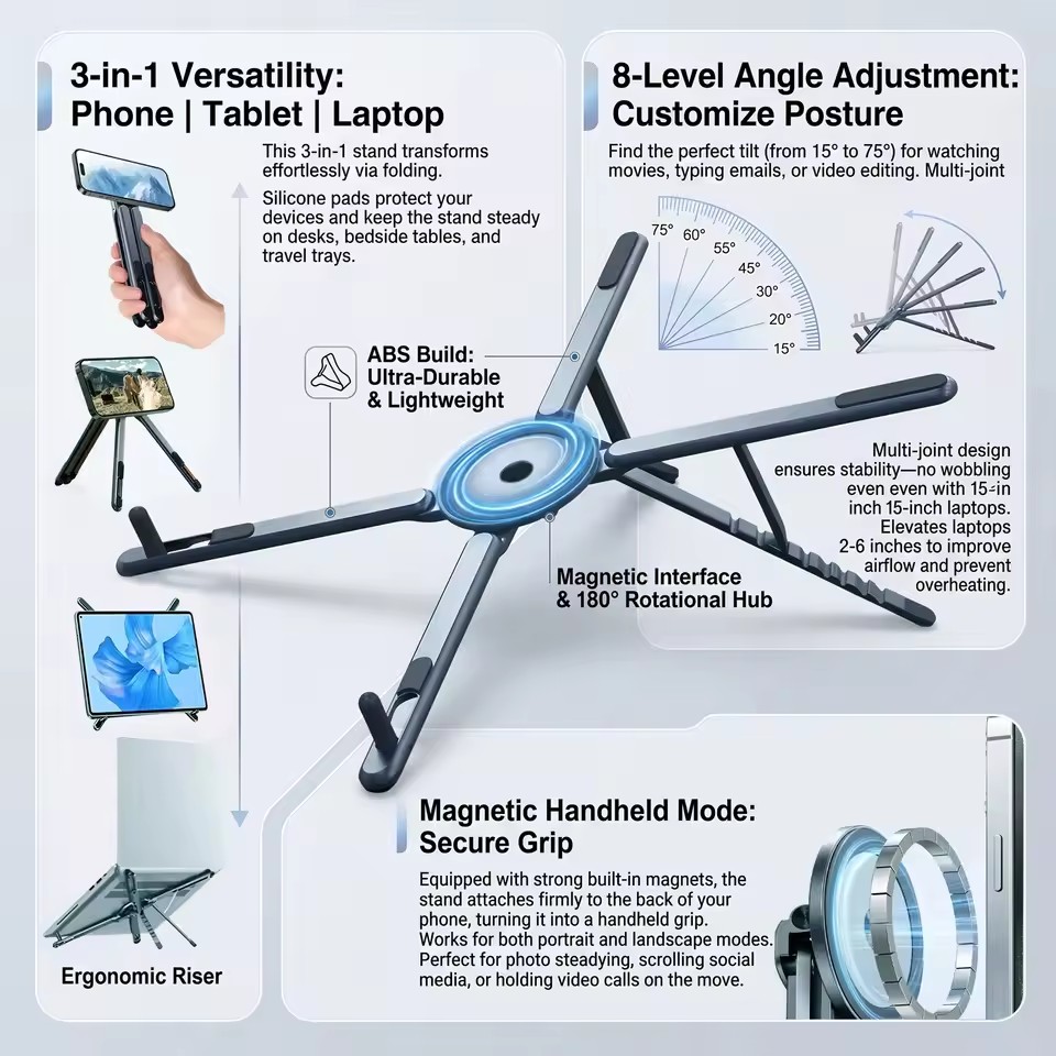 Portable Magnetic Phone Holder - Auto Tracking Tripod のレビューと価格