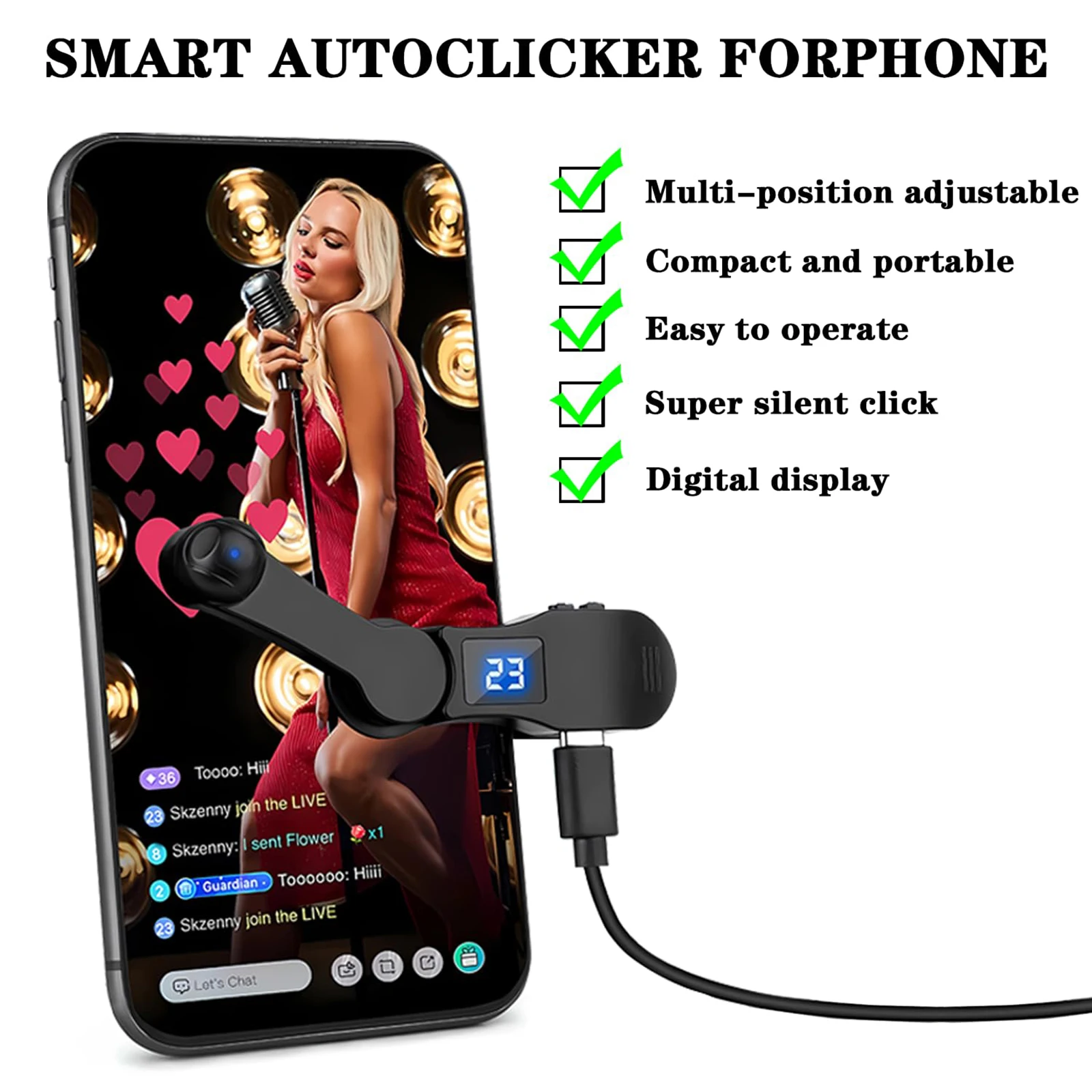 Auto Screen Clicker for Smart  - Auto Tracking Tripod のレビューと価格