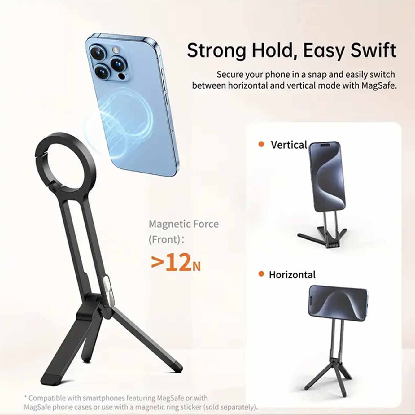 Magnetic Ring Plastic Phone Ho - Auto Tracking Tripod のレビューと価格
