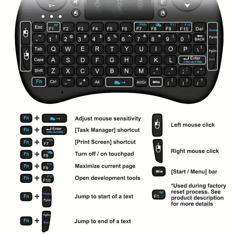 Mini Wireless Keyboard 2.4GHz  - Wireless Keyboard Mini のレビューと価格