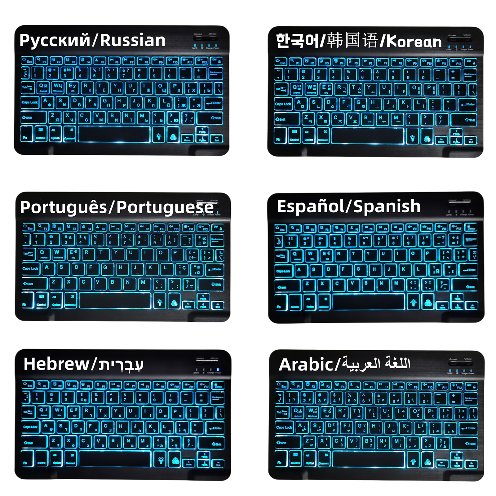 7 Colors RGB Bluetooth Keyboar - Wireless Keyboard Mini のレビューと価格
