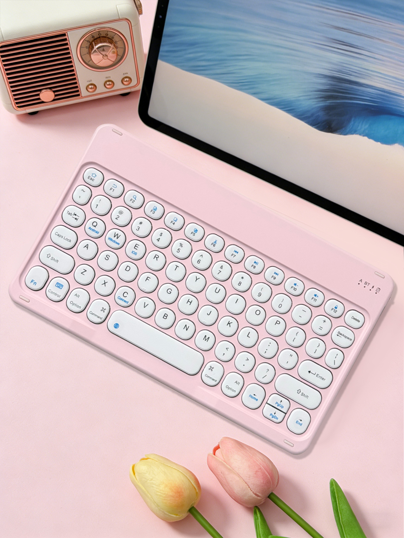 Round Hat Silent Retro Mini Wi - Wireless Keyboard Mini のレビューと価格