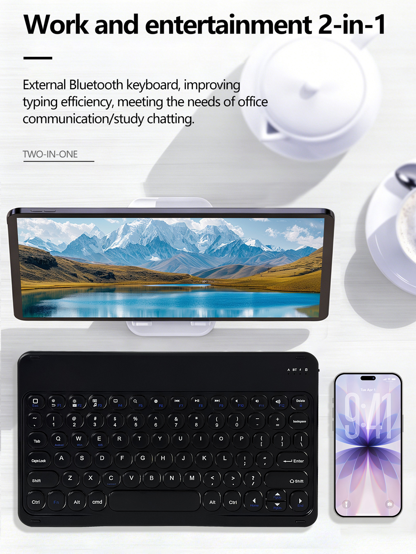 Round Hat Silent Retro Mini Wi - Wireless Keyboard Mini のレビューと価格